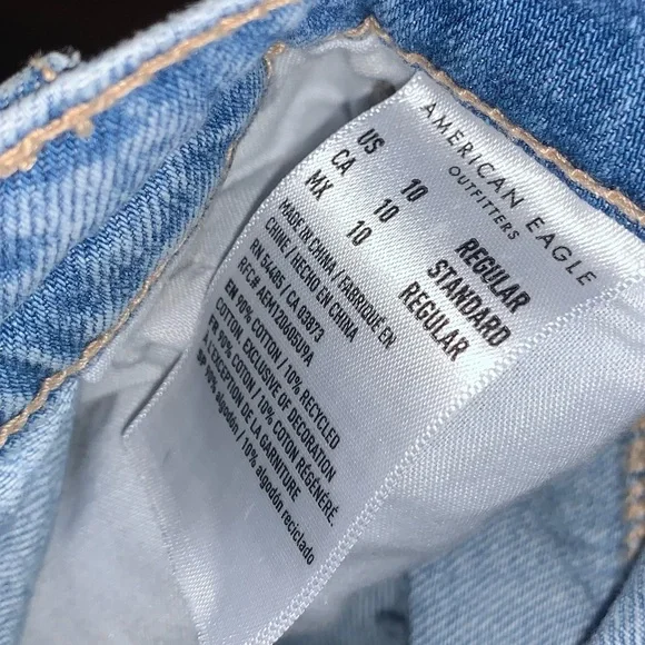 American Eagle Super High Rise Baggy Wide Leg Jeans Regular size 10 - Picture 13 of 13